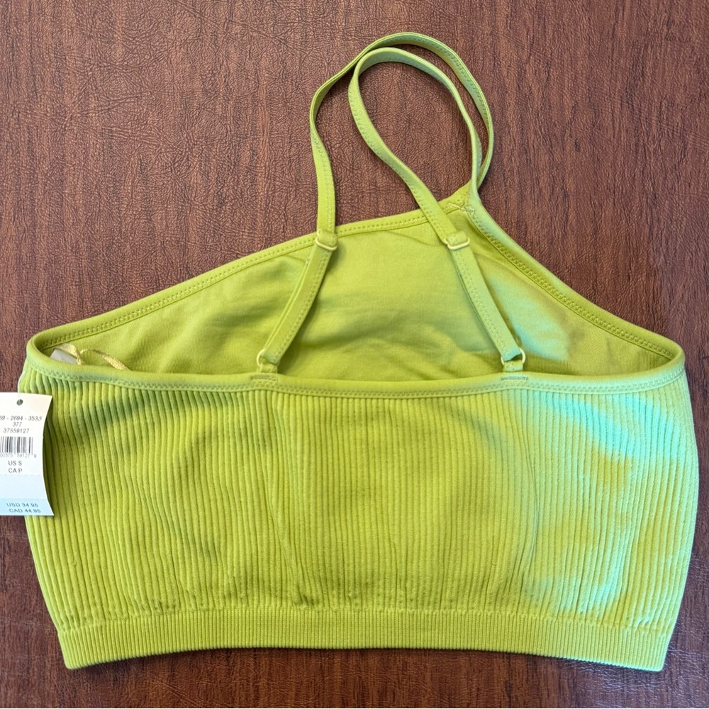 Aerie Lime Ribbed Crop Top - Picture 2 of 3